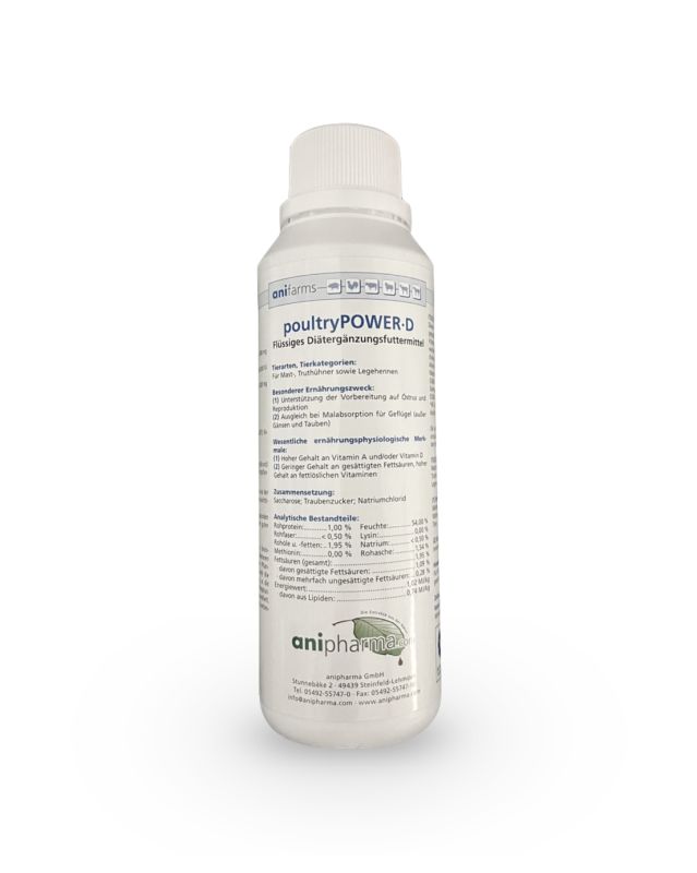 poultryPOWER-D 200 ml (Vitamin D für Vögel) - MHD: 12/2025